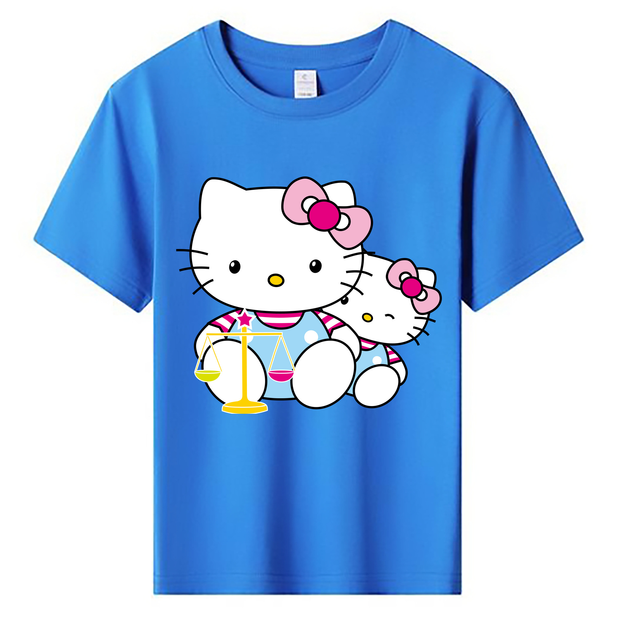 （画像用） Hello Kitty ハローキティ 綿100％キッズTシャツ（フロントプリント）